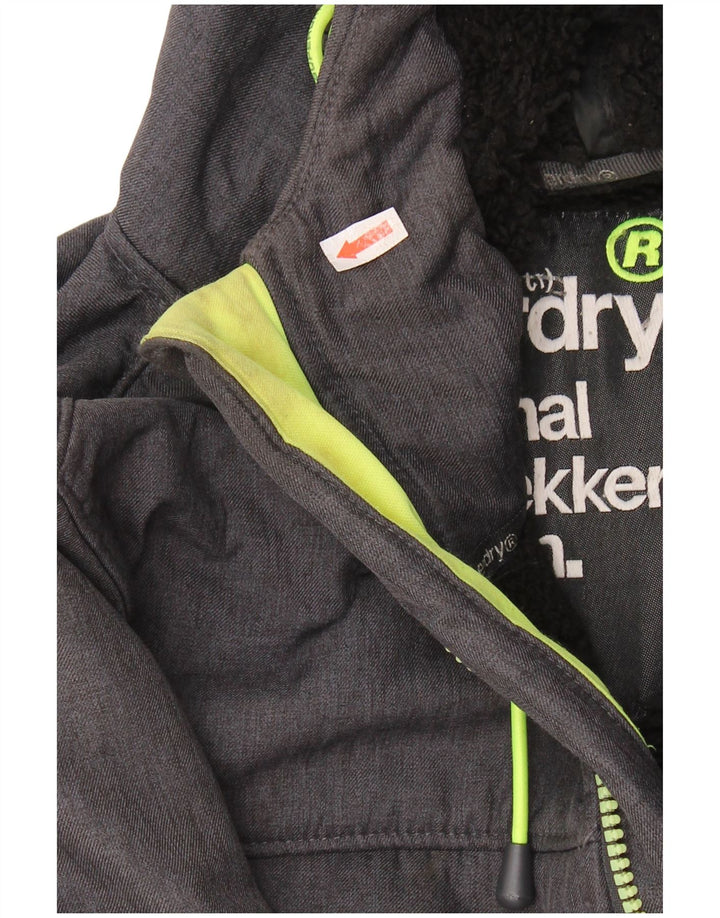 Superdry Chaqueta Cortavientos Windtrekker para Mujer UK 46 Poliéster Gris Grande
