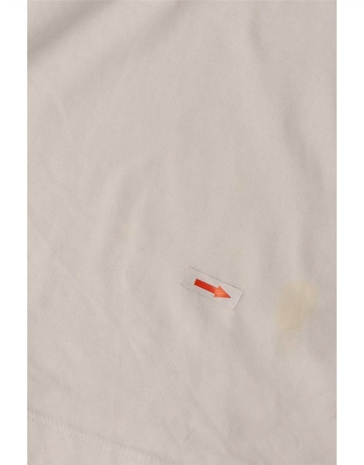Benetton Camiseta Mujer ES 40 Mediano Blanco Algodón