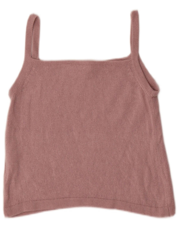 Marella Top corto de tirantes para mujer UK 42 Seda rosa medio