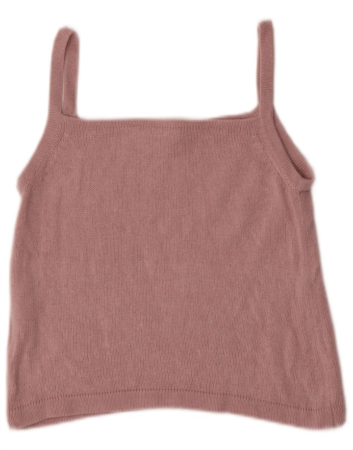 Marella Top corto de tirantes para mujer UK 42 Seda rosa medio