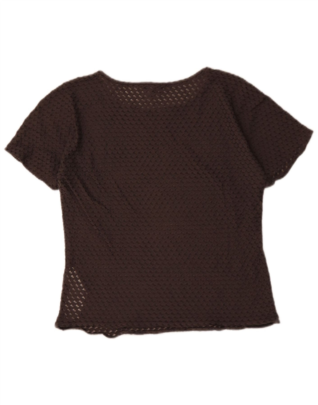 Giorgio Armani Top transparente para mujer IT 46 Algodón marrón grande