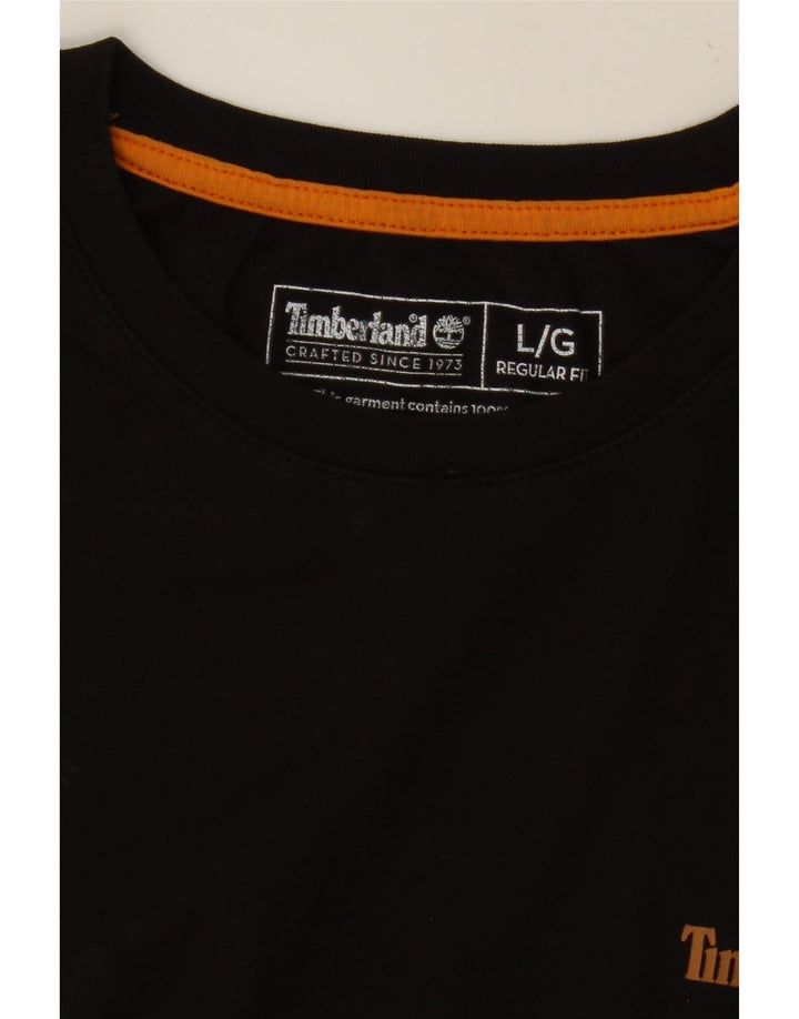 TIMBERLAND Camiseta de ajuste regular para hombre, talla grande, negra