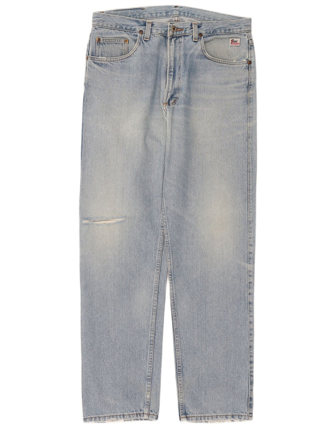 Roy Rogers Vaqueros rectos desgastados para hombre W34 L33 azul
