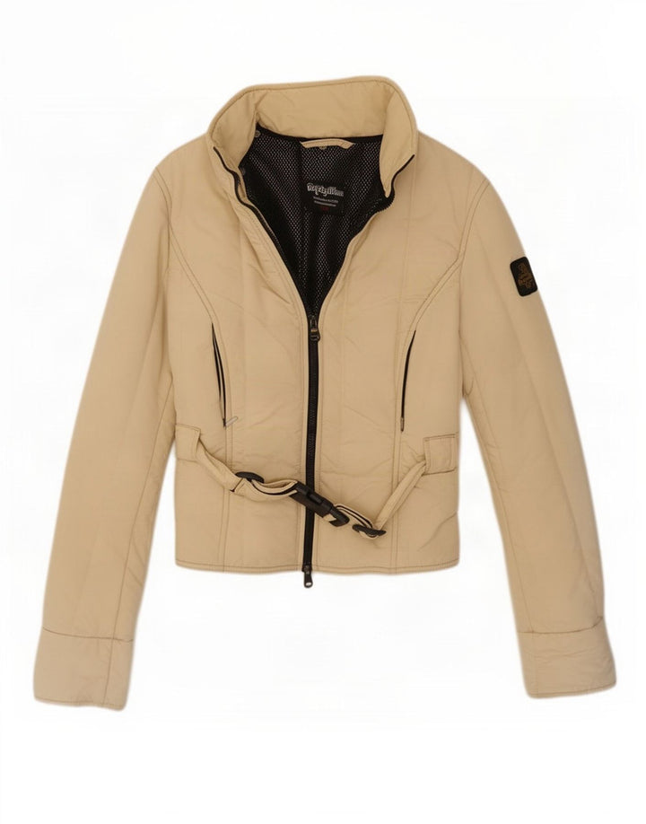 Refrigiwear Chaqueta impermeable para mujer UK 10 Small Beige Nylon