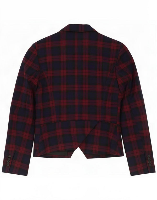 Chaqueta tipo blazer de 2 botones de Zara para mujer UK 6 XS Azul marino a cuadros