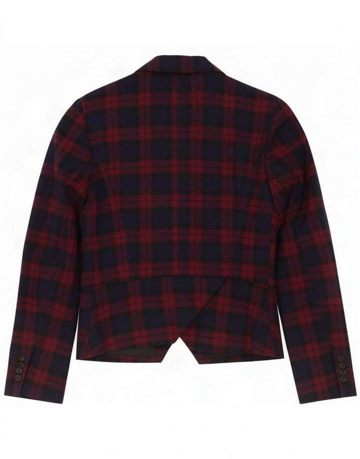 Chaqueta tipo blazer de 2 botones de Zara para mujer UK 6 XS Azul marino a cuadros