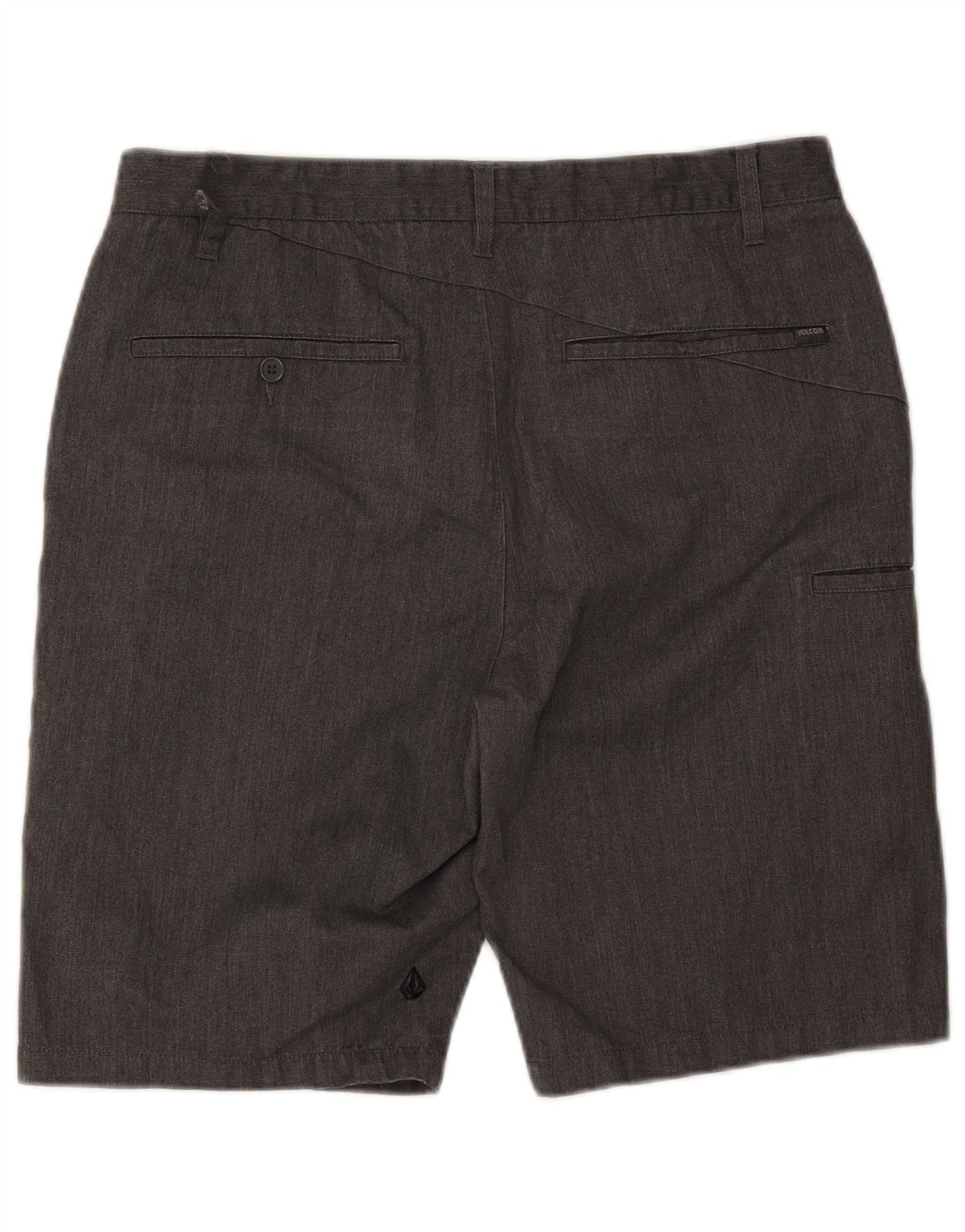 Volcom Pantalones cortos chinos para hombre W34 Algodón moteado gris grande
