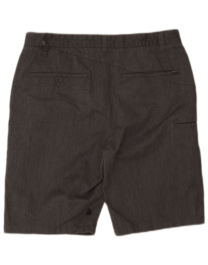 Volcom Pantalones cortos chinos para hombre W34 Algodón moteado gris grande