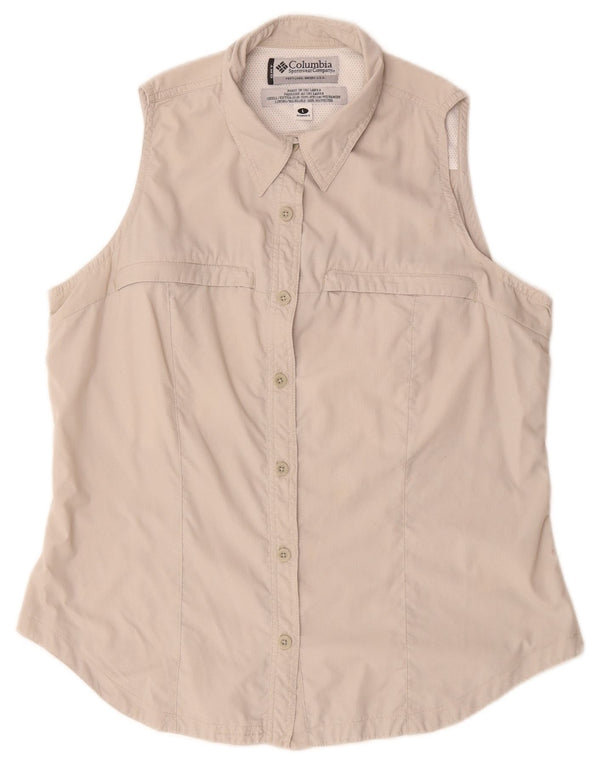 Camisa sin mangas Columbia para mujer UK 46 Large Beige