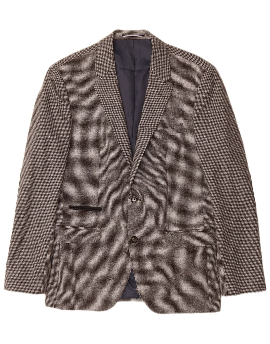 TOMMY HILFIGER Chaqueta tipo blazer a medida para hombre IT 48 Pata de gallo gris medio