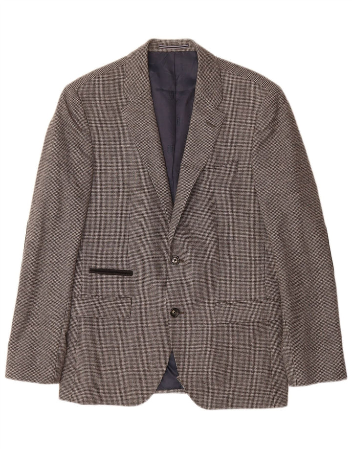 TOMMY HILFIGER Chaqueta tipo blazer a medida para hombre IT 48 Pata de gallo gris medio