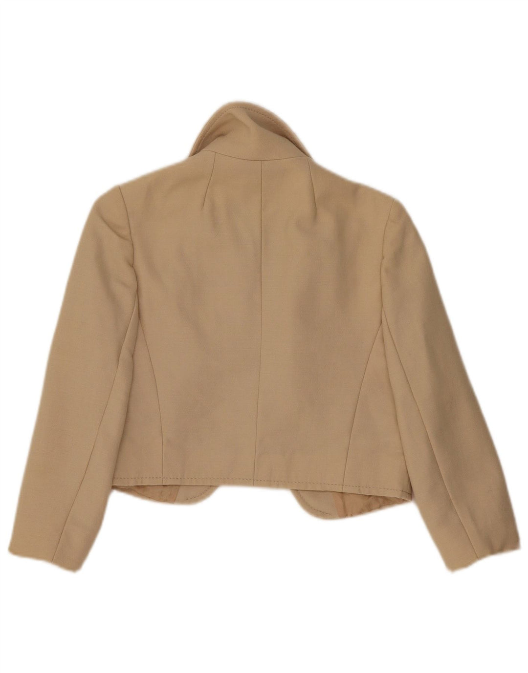 Vintage Mujer 3/4 Manga Bolero Chaqueta IT 42 Medio Beige