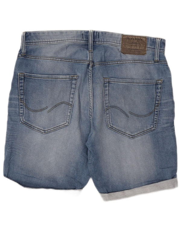 Jack & Jones Hombre Pantalones Cortos De Mezclilla De Corte Regular Medio W32 Algodón Azul