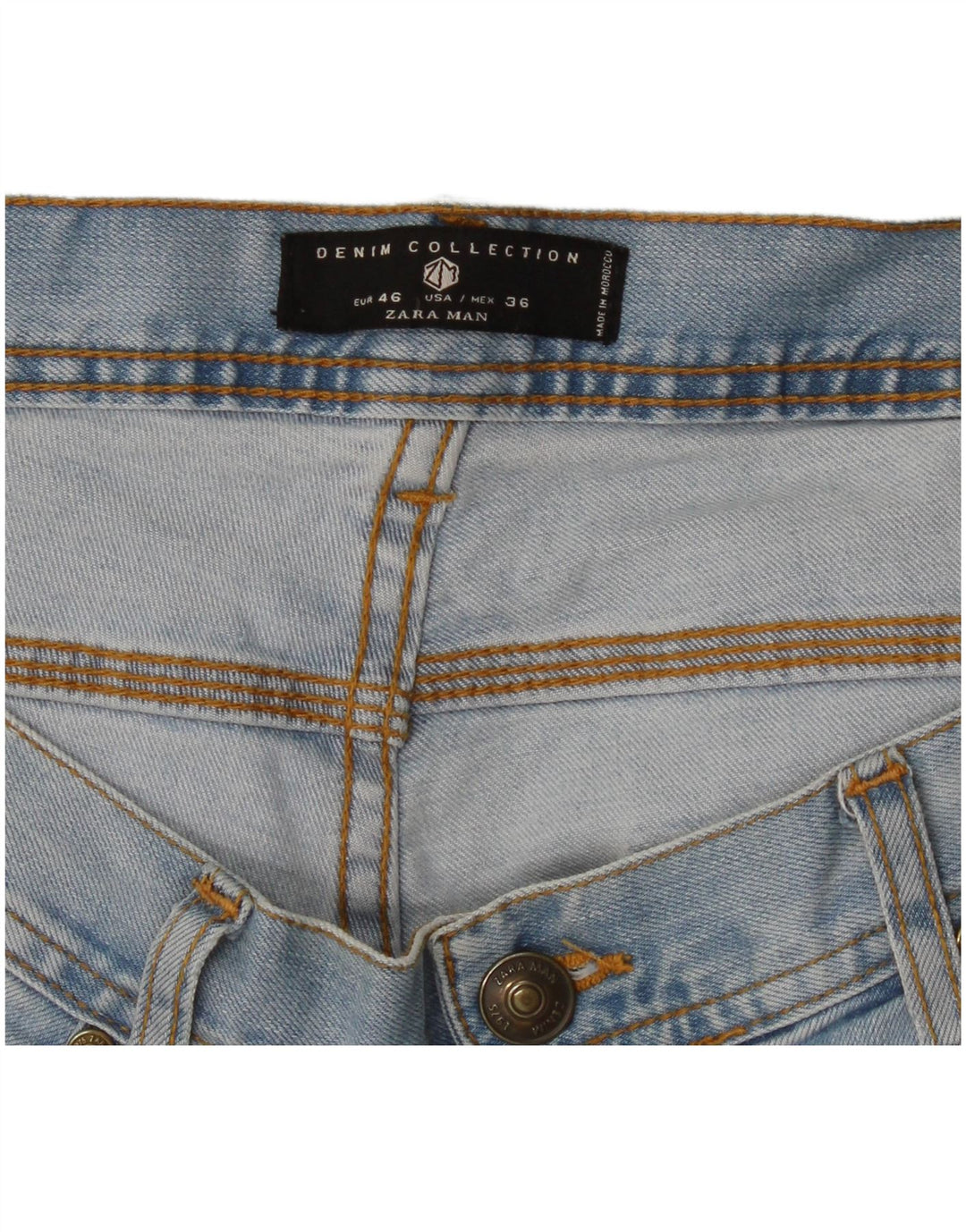 Zara Vaqueros Slim para Hombre EU 46 XL W36 L32 Azul