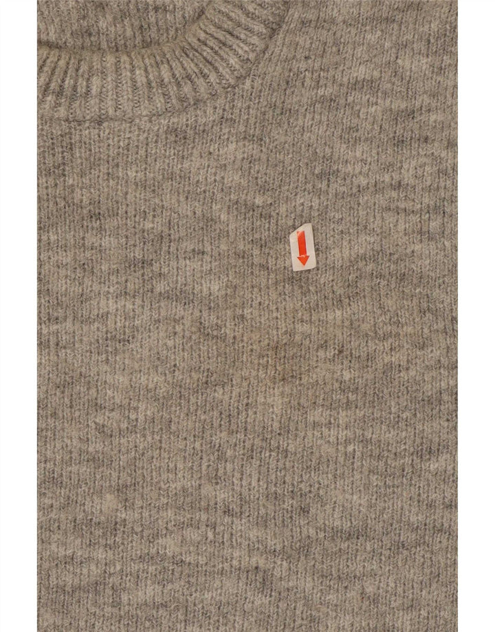 Zara Hombre Jersey Con Cuello Redondo Acrílico Moteado Gris Medio