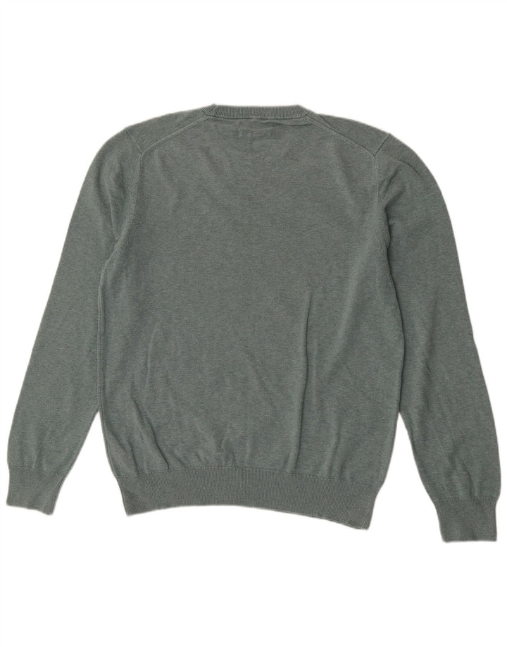 Marks & Spencer - Jersey de cuello redondo para hombre, talla grande, algodón verde