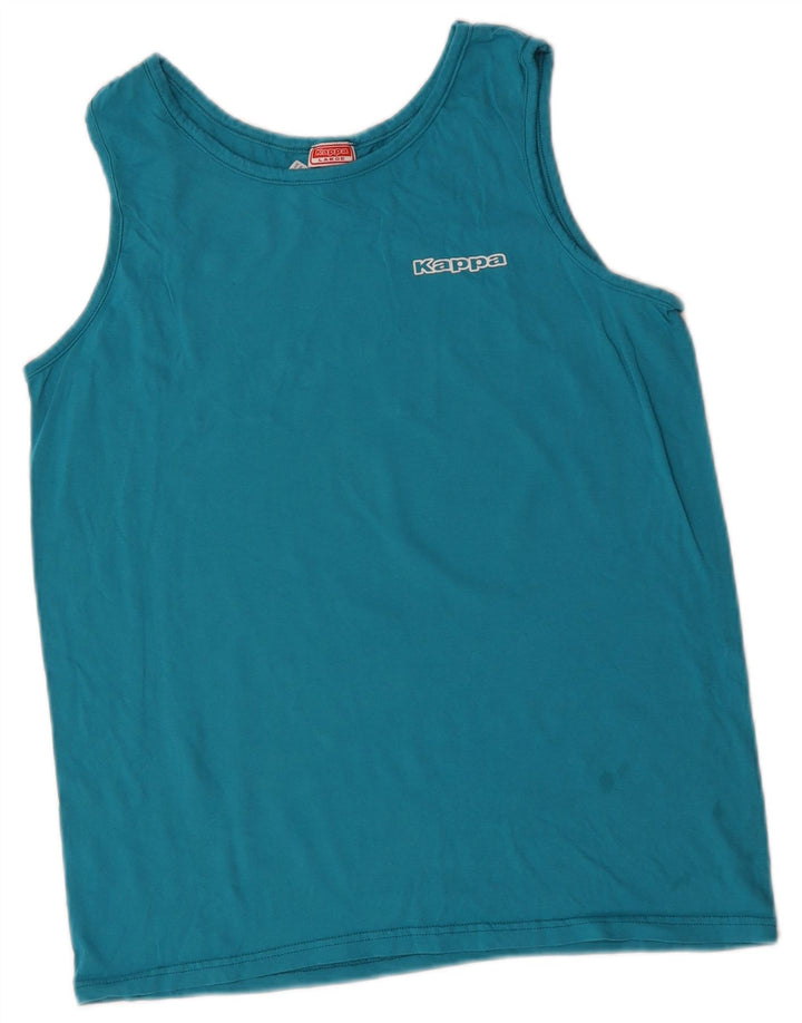 Kappa - Camiseta sin mangas para mujer, talla 40, talla grande, algodón azul