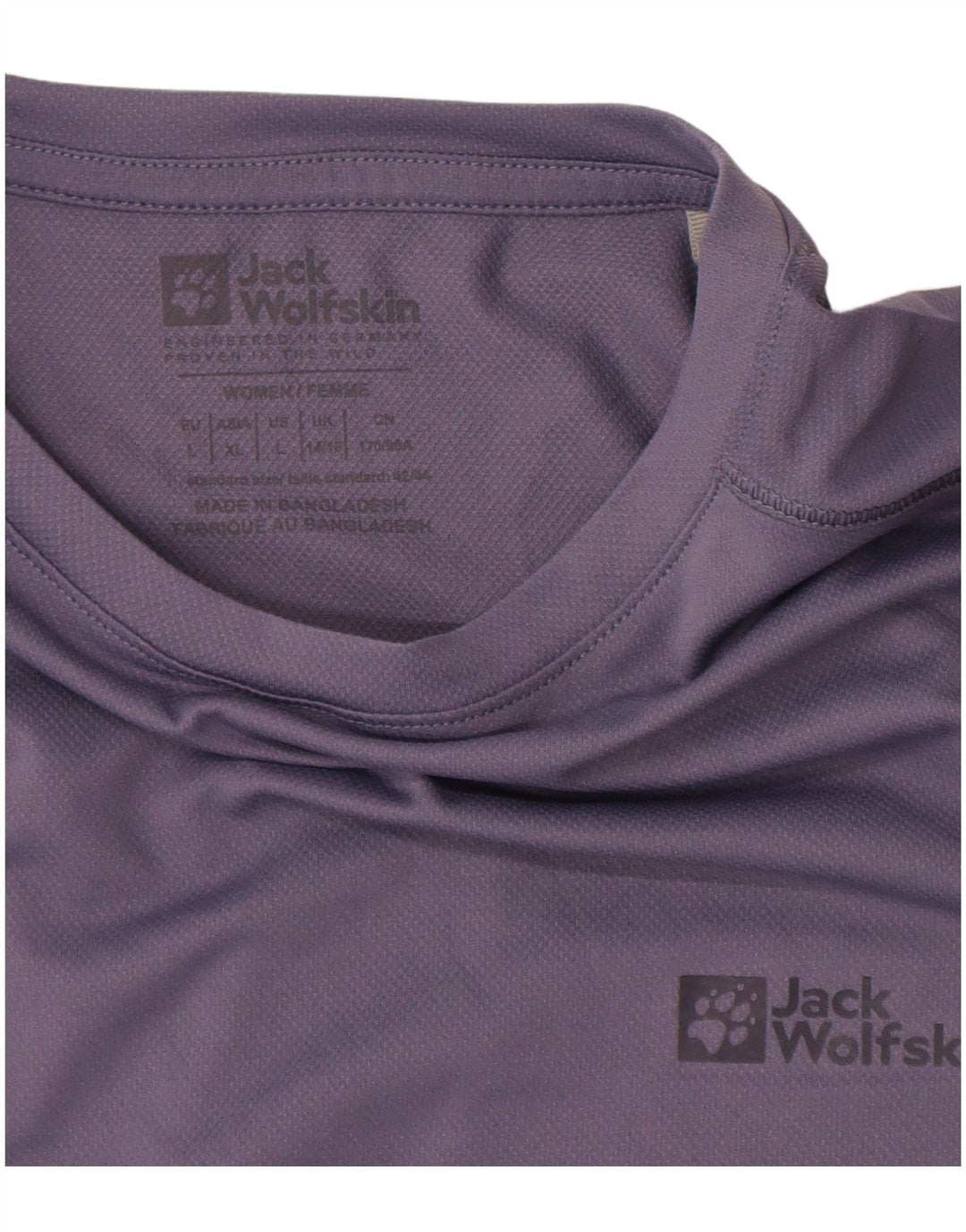 JACK WOLFSKIN Camiseta Mujer Top UK 40/16 Grande Poliéster Morado