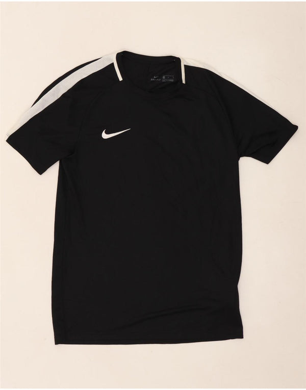 Camiseta Nike Dri Fit para hombre Top medio negro color block Poliéster