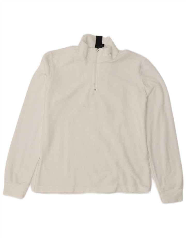 Colmar Jersey de forro polar con cuello y cremallera para mujer UK 10 Small White Poliéster