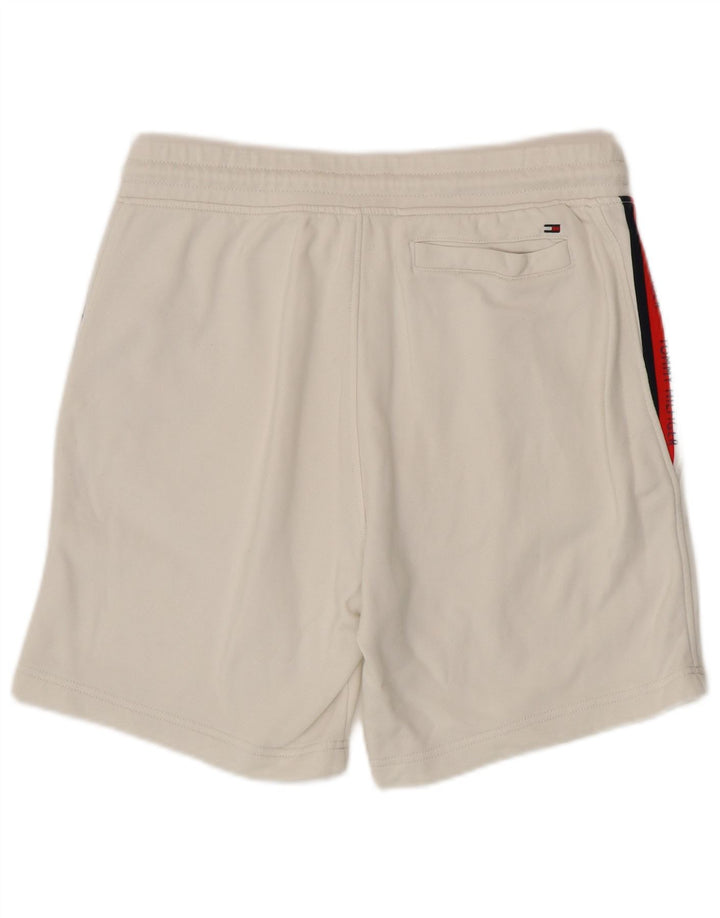 TOMMY HILFIGER Shorts deportivos gráficos para hombre Algodón blanco mediano