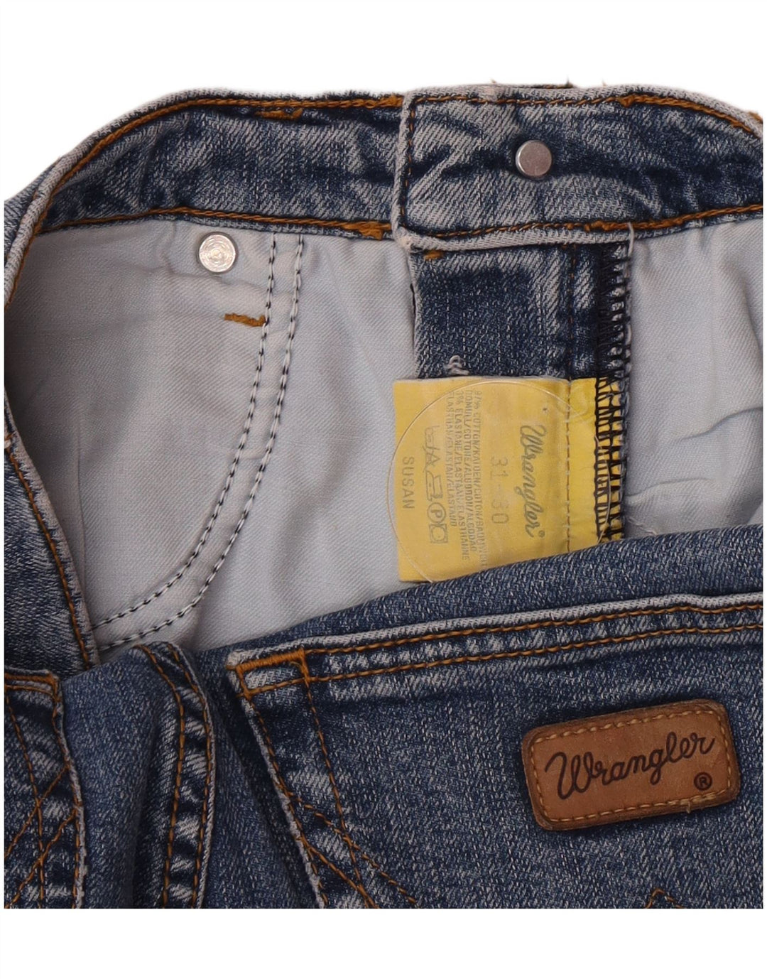 Wrangler Mujer Susan Slim Jeans W31 L30 Algodón Azul