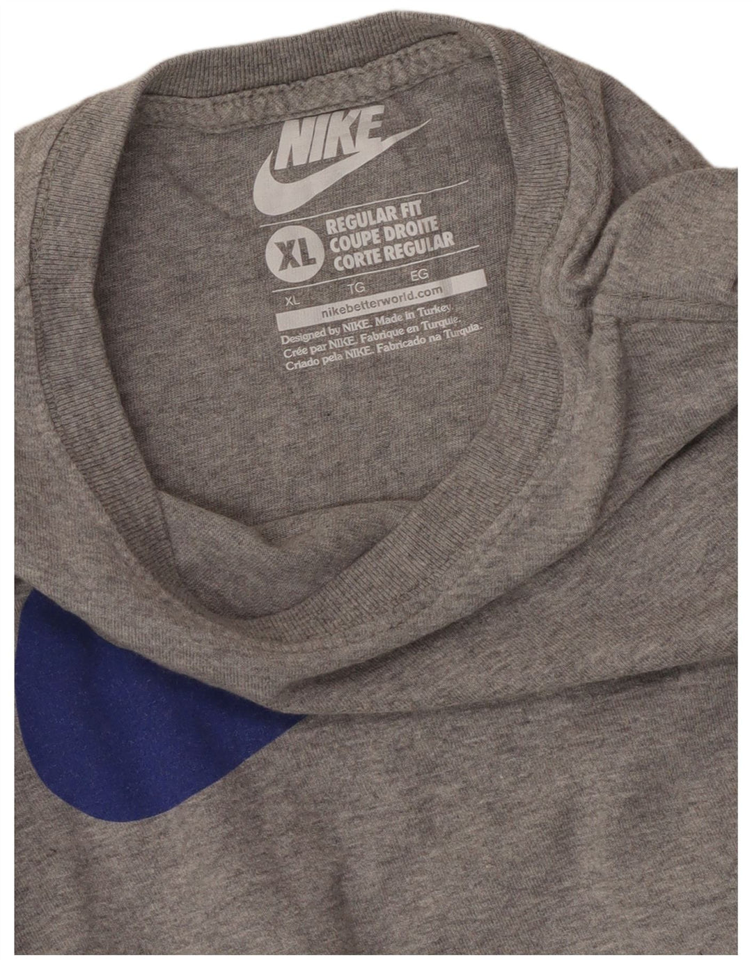 NIKE Camiseta con gráfico de ajuste regular para mujer UK 40 XL Gris