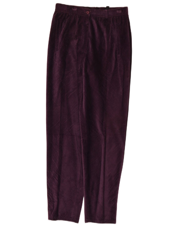 Pantalones de pana de cintura alta para mujer Superior IT 44 Medium W26 L29 Púrpura