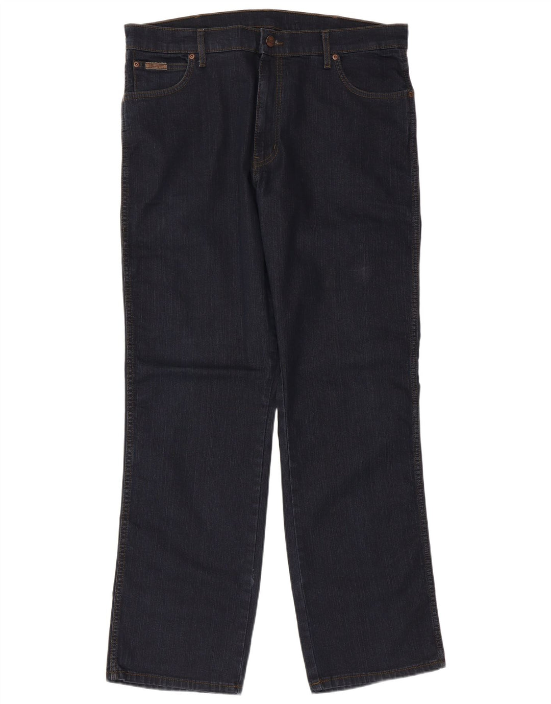 WRANGLER Vaqueros rectos para hombre W38 L32 Algodón azul marino