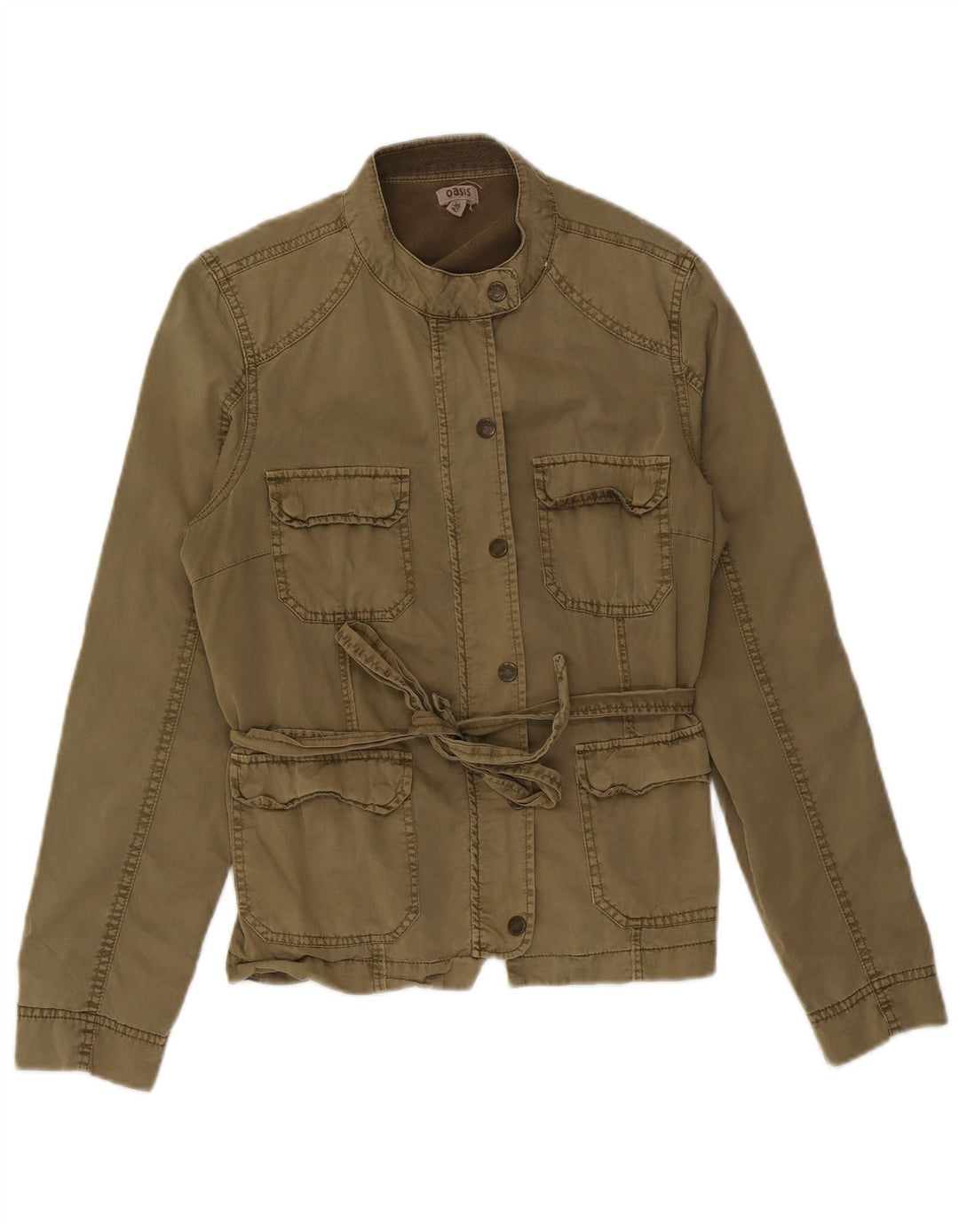 Chaqueta utilitaria Oasis para mujer UK 44 Algodón caqui mediano