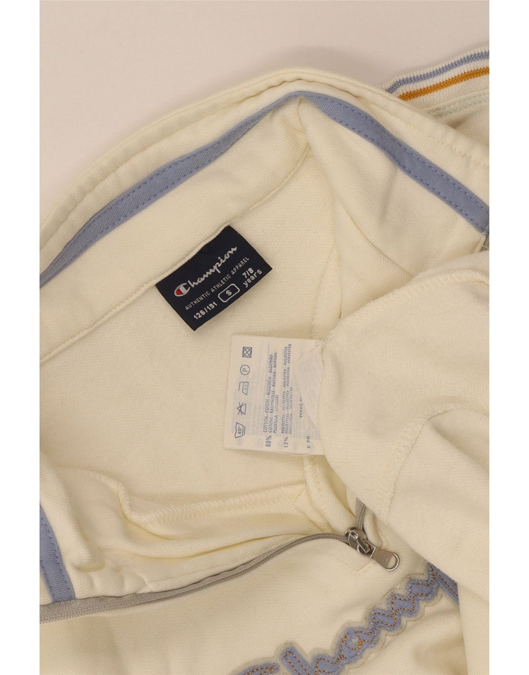 Champion Sudadera con gráfico para niños 7-8 años Small Blanco Rayas