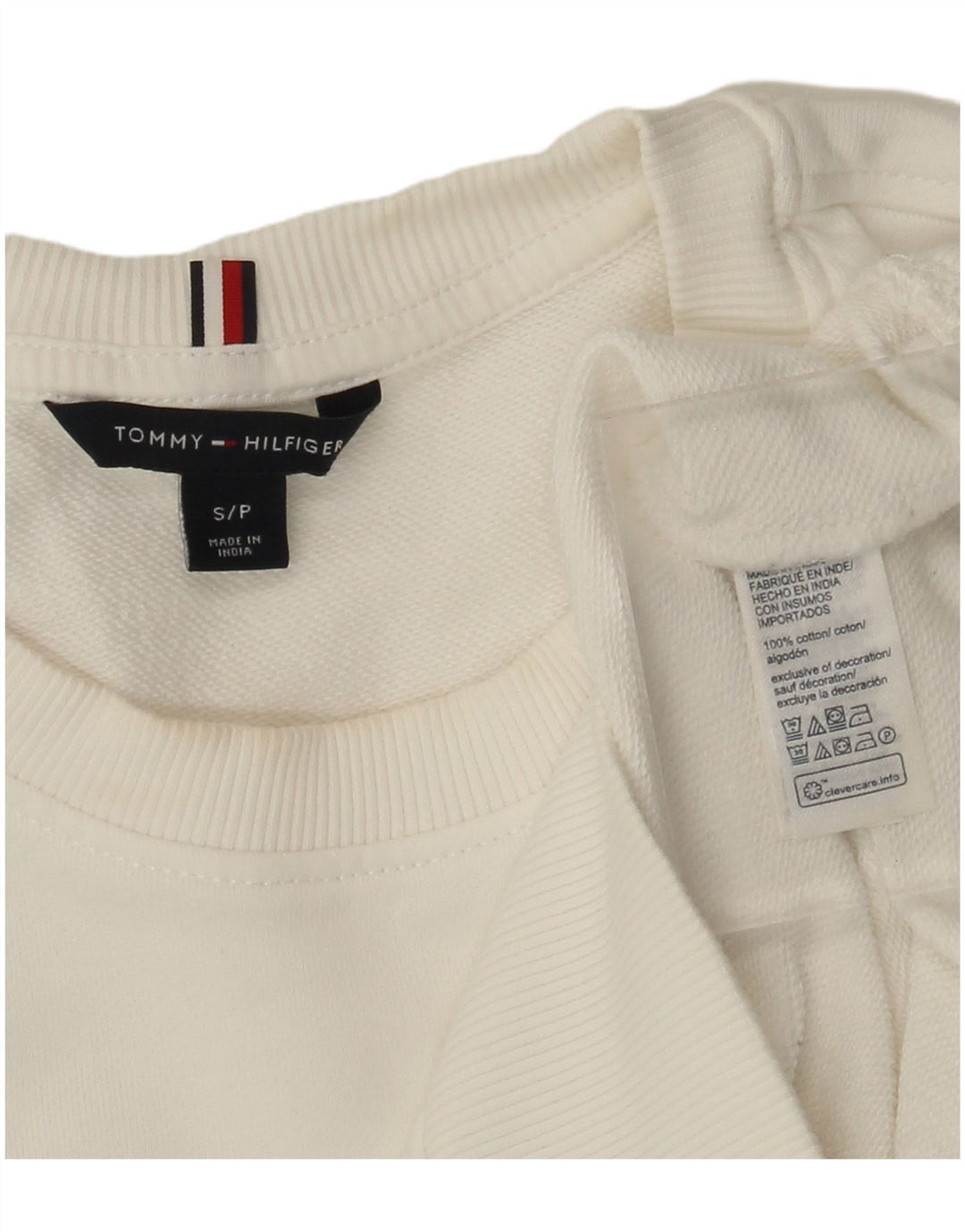 Tommy Hilfiger Sudadera Gráfica para Hombre Jersey Pequeño Algodón Blanco