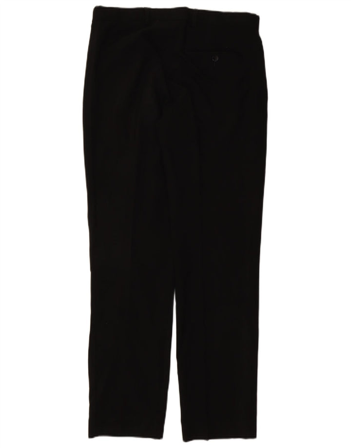 Marks & Spencer Pantalón de traje de corte regular para hombre W32 L31 Poliéster negro