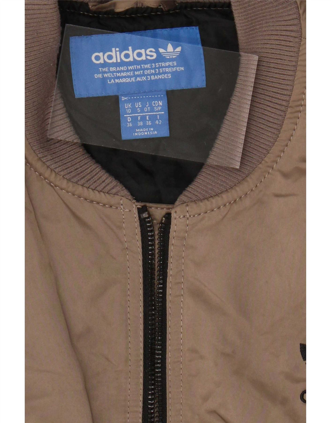 Adidas - Chaqueta acolchada de gran tamaño para mujer, talla XL, poliéster marrón