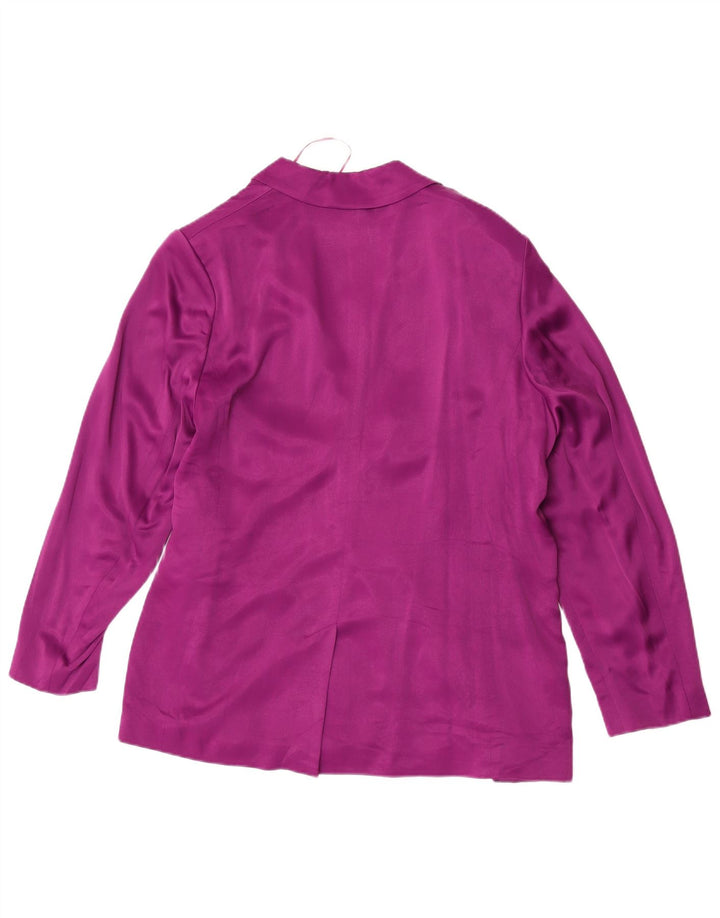 Marks & Spencer Chaqueta tipo blazer con 1 botón para mujer UK 46 Large Viscosa morada