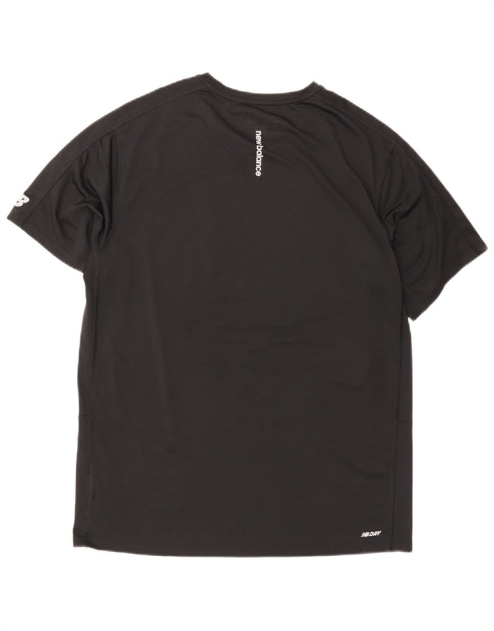 New Balance Hombre Camiseta Gráfica Top Medium Negro
