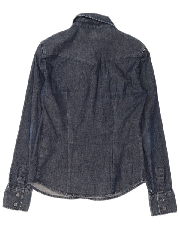 CALVIN KLEIN JEANS Camisa vaquera para mujer UK 40 Algodón azul marino mediano