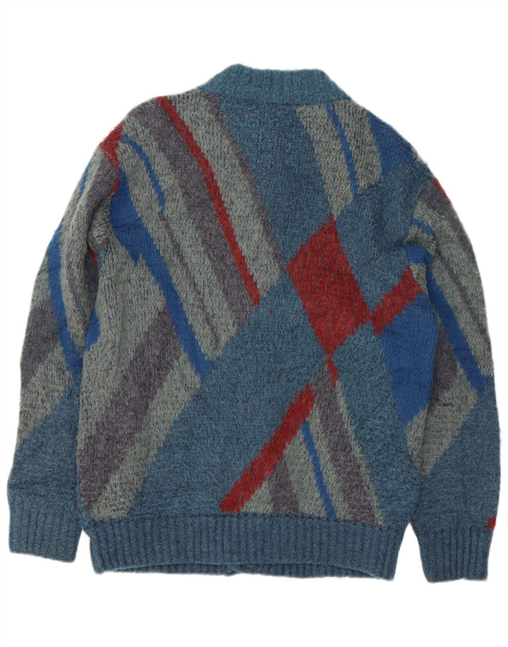 Maglificio Cárdigan para Hombre IT 48 Acrílico Geométrico Azul Medio