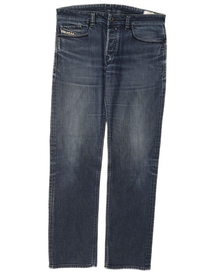 Diesel Vaqueros Rectos Para Hombre W34 L33 Algodón Azul