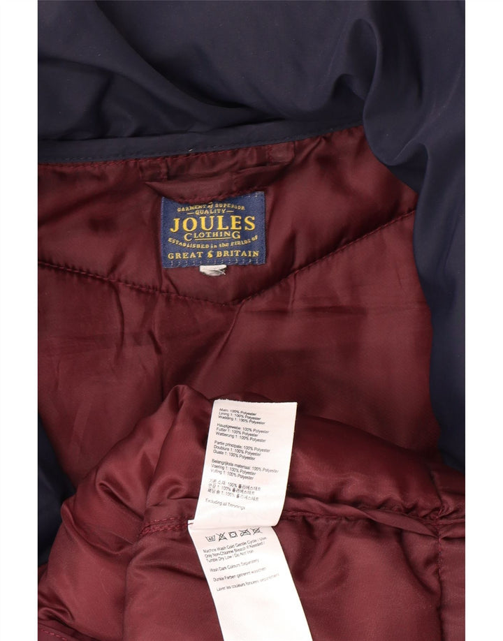 JOULES Womens Padded Gilet UK 14 Medium Navy Blue Polyester