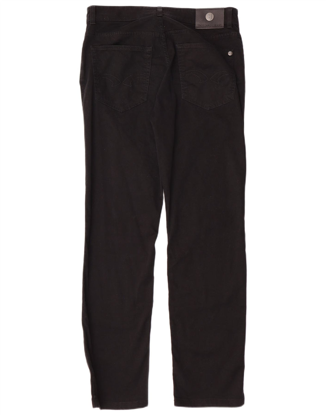TRUSSARDI Pantalones informales rectos para hombre W32 L30 Algodón negro