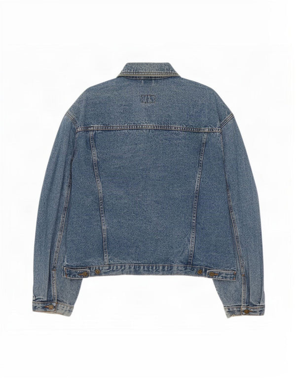 Vintage hombres chaqueta de mezclilla Reino Unido 42 XL azul