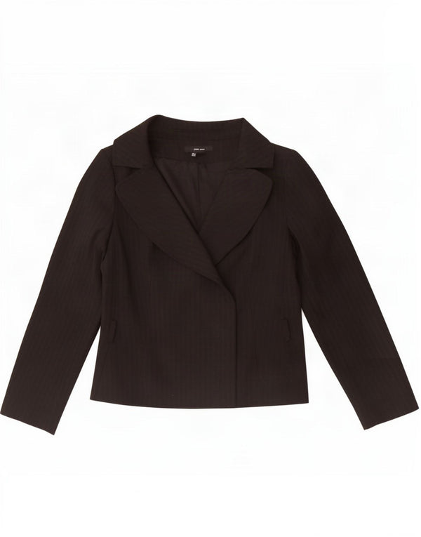 Zara Chaqueta Blazer para Mujer UK 44 Grande Poliéster A Rayas Negras