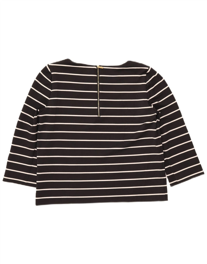 CALVIN KLEIN Top para mujer manga 3/4 UK 44 Mediano Poliéster a rayas negras