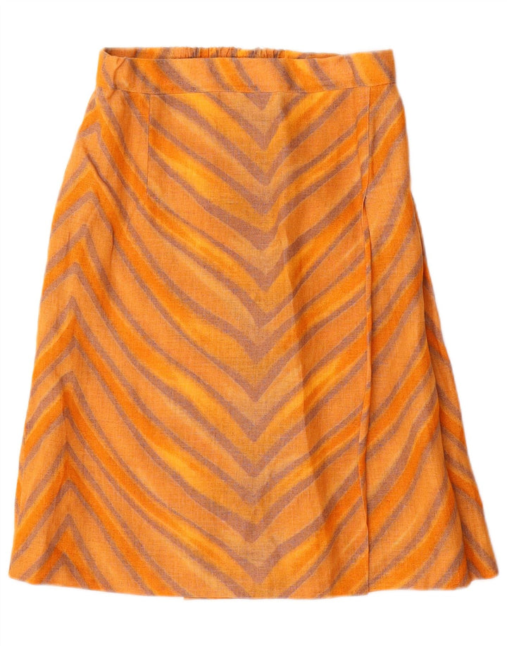 STIZZOLI Falda acampanada para mujer IT 42 Medium W28 Viscosa a rayas naranja