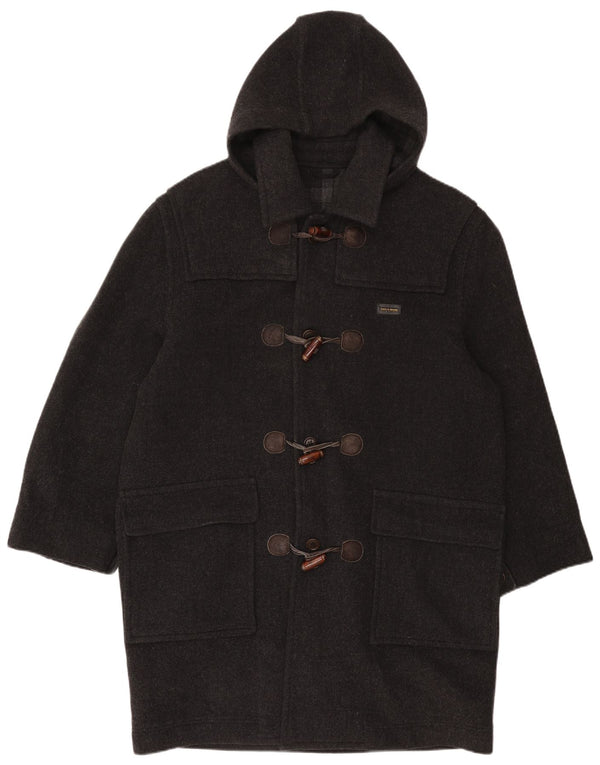 Paul & Shark Trenca con capucha para hombre, talla 40, lana gris grande