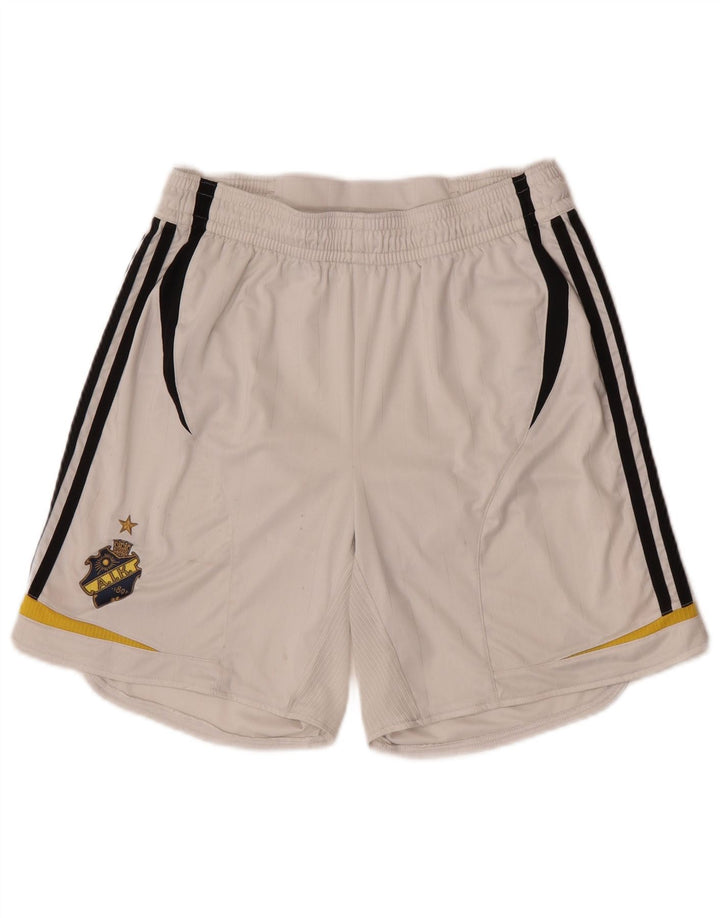 Adidas Pantalones cortos deportivos para hombre XL Blanco Colorblock Poliéster