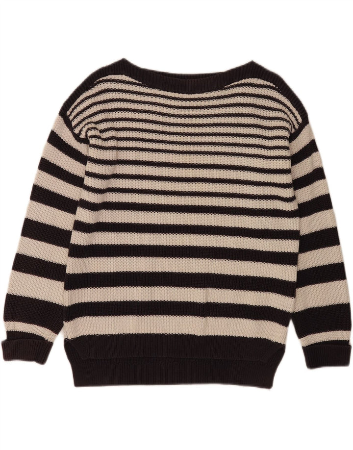 Marks & Spencer Jersey con cuello barco para mujer, talla 44, talla mediana, azul marino