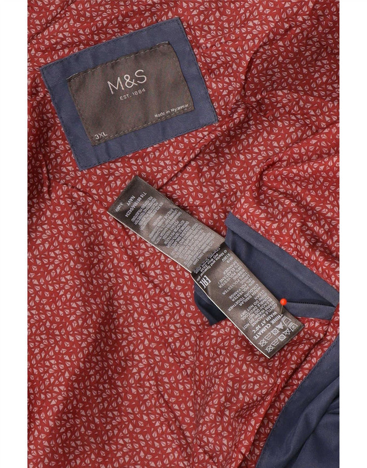 Marks & Spencer Chaqueta Bomber para Hombre UK 46 3XL Azul Marino Poliéster
