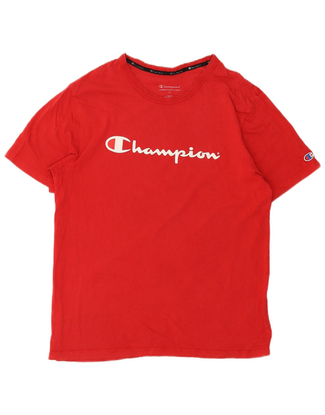 Champion Camiseta gráfica para hombre Top Medium Red Cotton